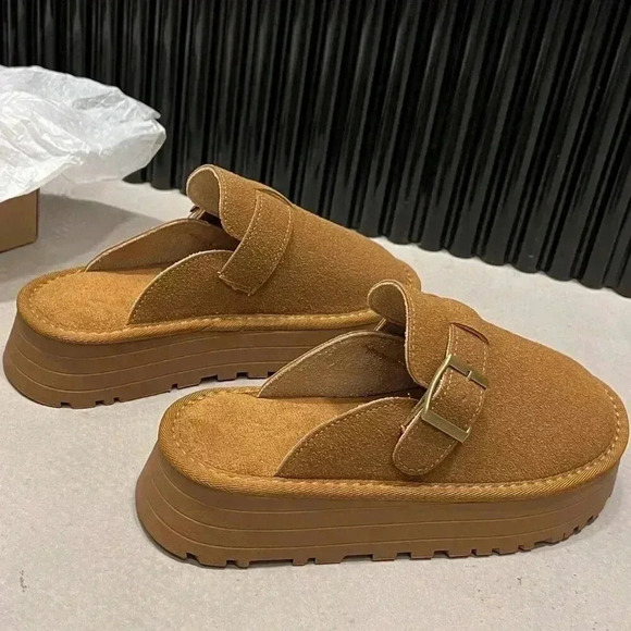 Camel Casual Women's Thick Sole Suede Leather Shoes - Picture 5 of 6